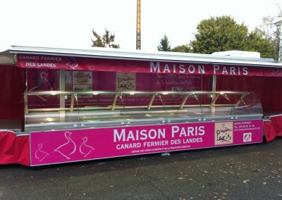remorque étal magasin motorisée - modèle vision - réalisée pour un volailler